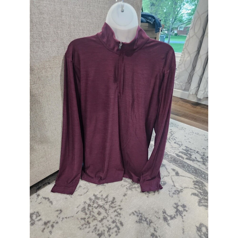 FLX  Men's  Big & Tall Quarter Zip Pullover Activewear Top Long Sleeve Size MT